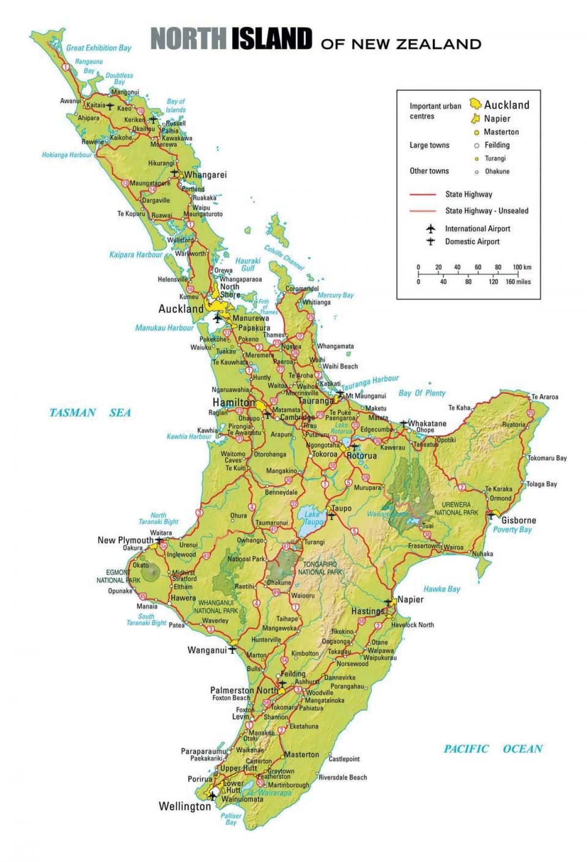 نقشہ کے شمالی نیوزی لینڈ